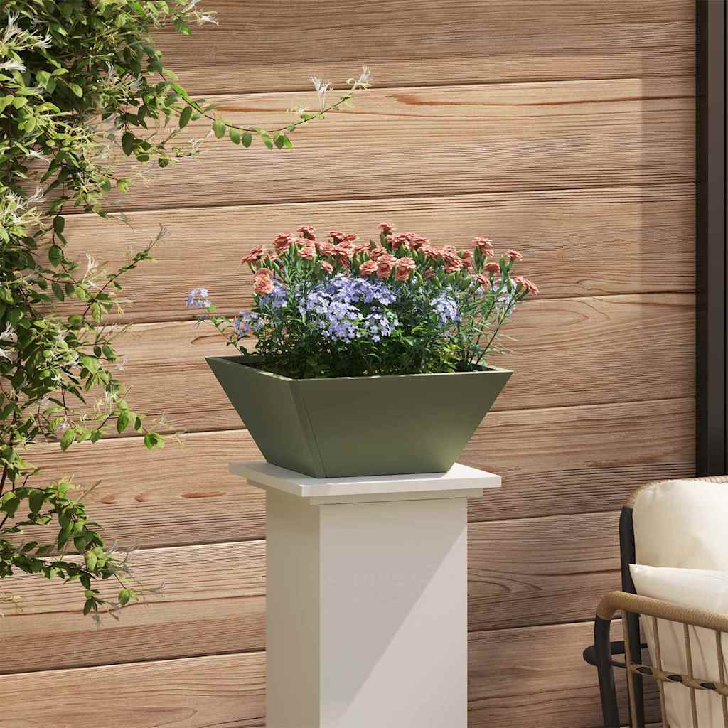vidaXL Ghiveci de Grădină 5 pcs Olivengrønn 35 x 35 x 15 cm Oțel
