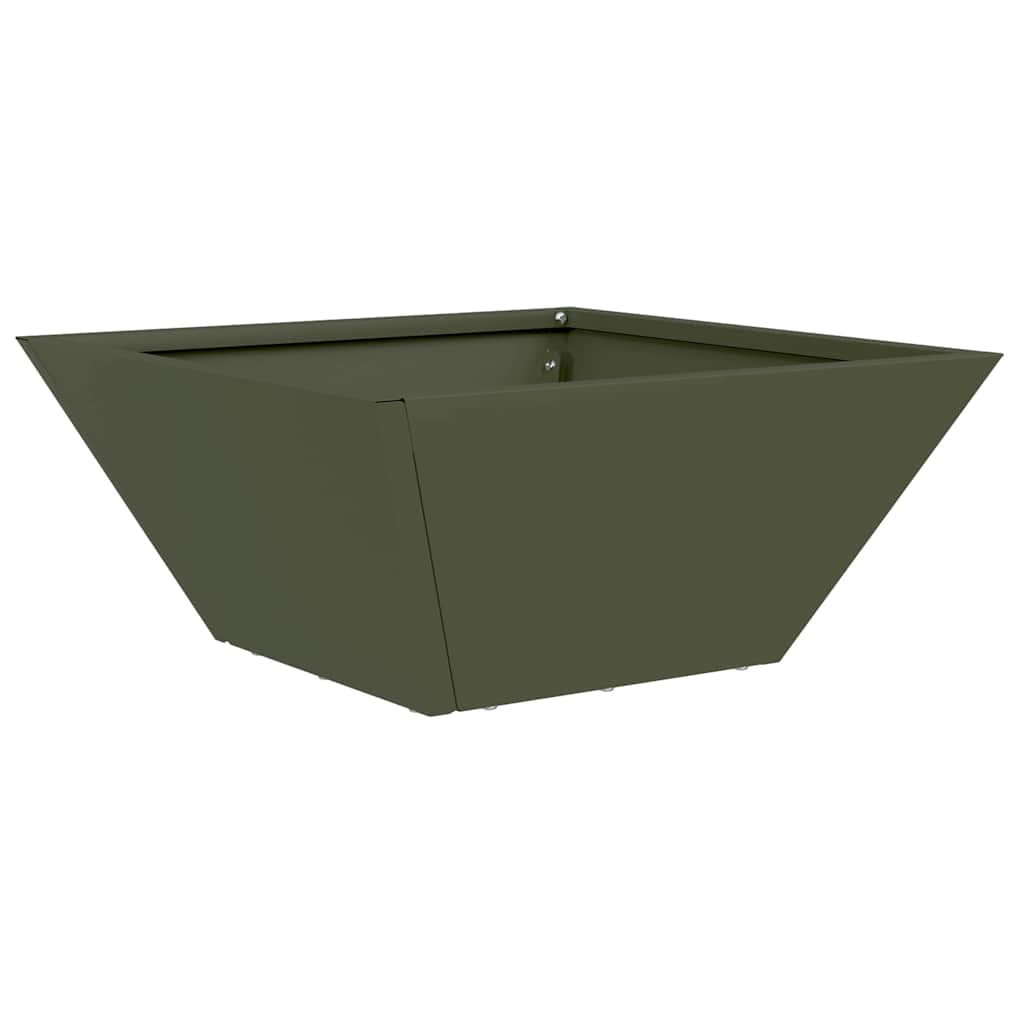 vidaXL Ghiveci de Grădină 5 pcs Olivengrønn 35 x 35 x 15 cm Oțel