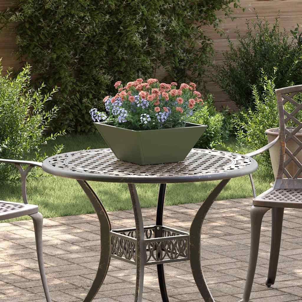 vidaXL Ghiveci de Grădină 5 pcs Olivengrønn 35 x 35 x 15 cm Oțel