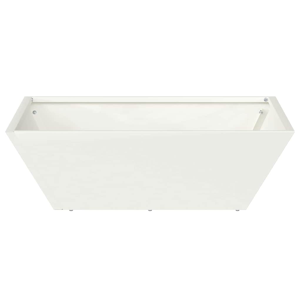 vidaXL Ghiveci de Grădină 5 pcs Alb 50 x 50 x 15 cm Oțel