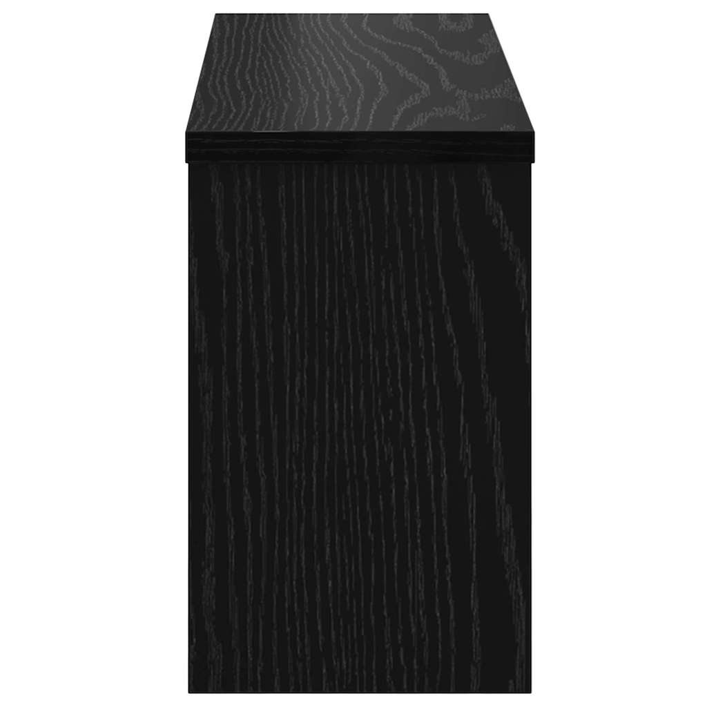 vidaXL Răcător de paltoane montat pe perete cu raft Stejar negru vidaXL Răcător de paltoane montat pe perete cu raft Stejar negru