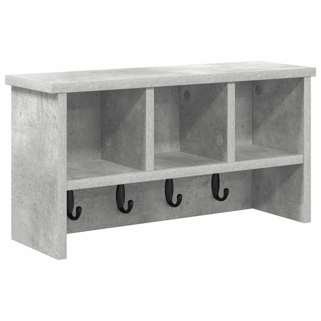 vidaXL Răcător de paltoane montat pe perete Gri beton 50 x 16 x 26 cm vidaXL Răcător de paltoane montat pe perete Gri beton 50 x 16 x 26 cm