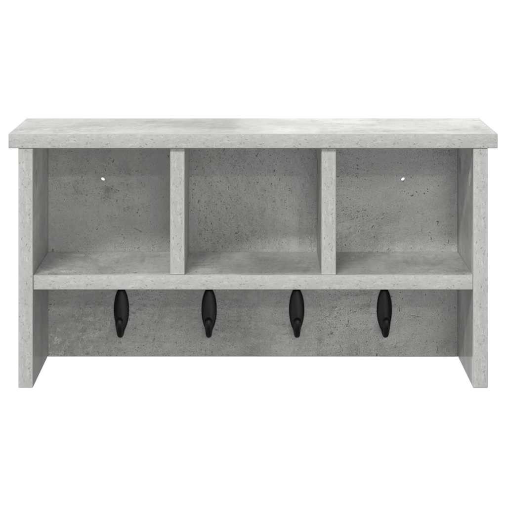 vidaXL Răcător de paltoane montat pe perete Gri beton 50 x 16 x 26 cm vidaXL Răcător de paltoane montat pe perete Gri beton 50 x 16 x 26 cm
