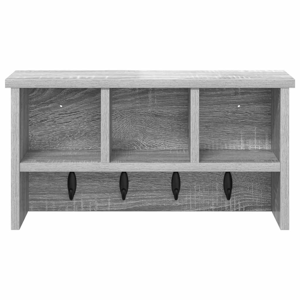 vidaXL Răcător de paltoane montat pe perete sonoma gri 50 x 16 x 26 cm