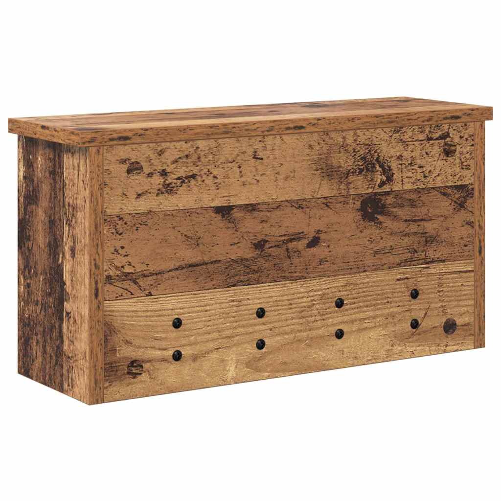 vidaXL Răcător de paltoane montat pe perete Lemn vechi 50 x 16 x 26 cm vidaXL Răcător de paltoane montat pe perete Lemn vechi 50 x 16 x 26 cm