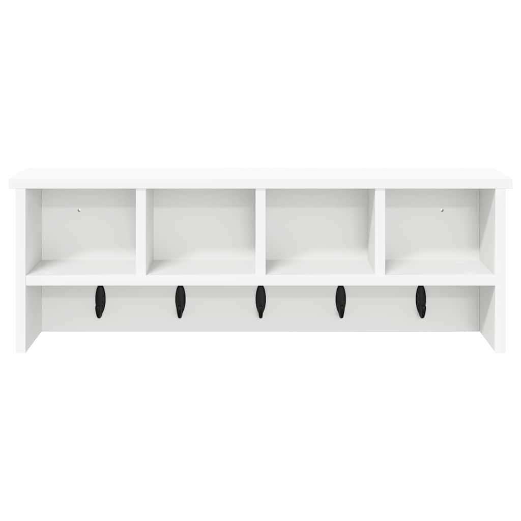 vidaXL Răcător de paltoane montat pe perete Alb 75 x 16 x 26 cm vidaXL Răcător de paltoane montat pe perete Alb 75 x 16 x 26 cm