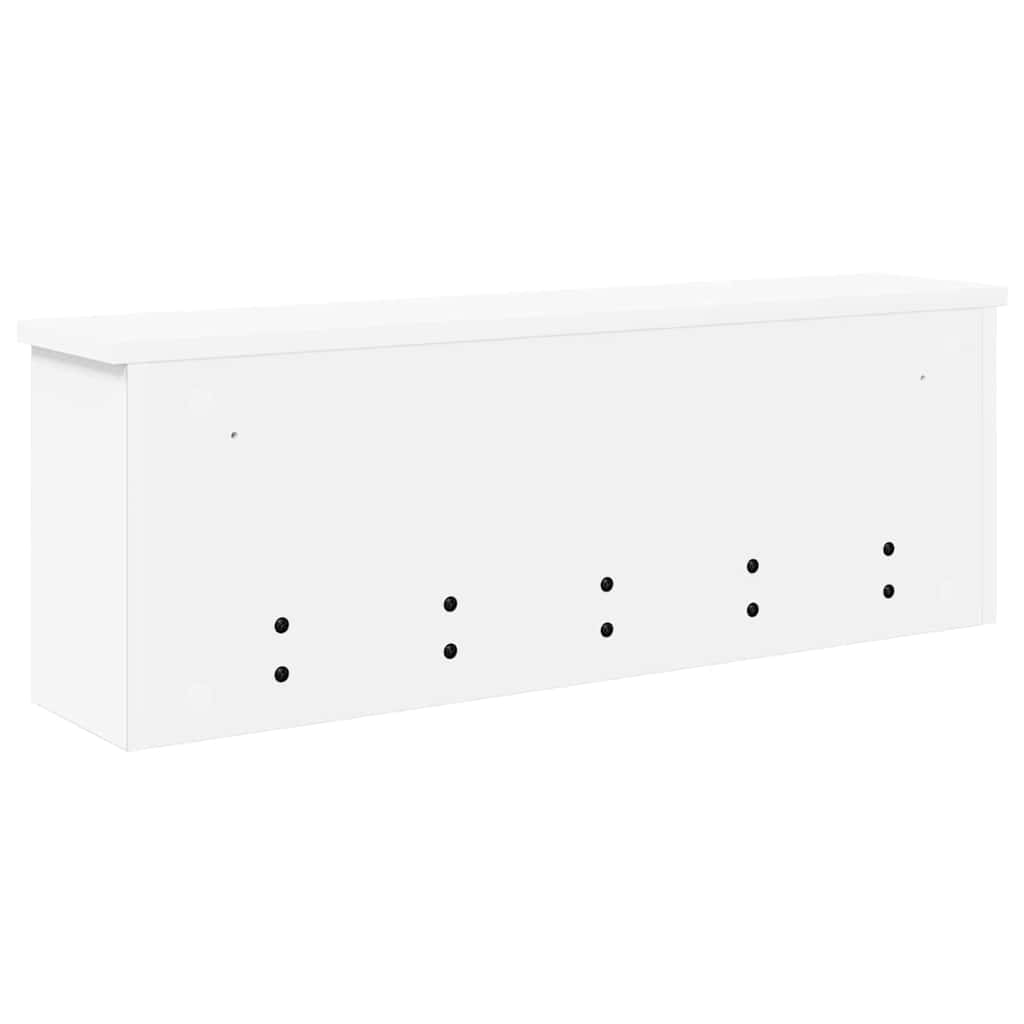 vidaXL Răcător de paltoane montat pe perete Alb 75 x 16 x 26 cm vidaXL Răcător de paltoane montat pe perete Alb 75 x 16 x 26 cm