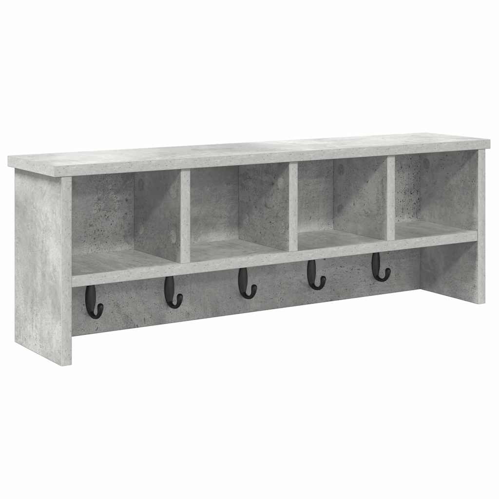 vidaXL Răcător de paltoane montat pe perete Gri beton 75 x 16 x 26 cm vidaXL Răcător de paltoane montat pe perete Gri beton 75 x 16 x 26 cm