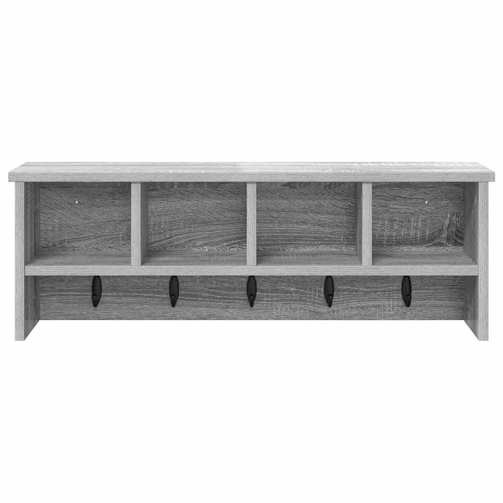 vidaXL Răcător de paltoane montat pe perete sonoma gri 75 x 16 x 26 cm vidaXL Răcător de paltoane montat pe perete sonoma gri 75 x 16 x 26 cm