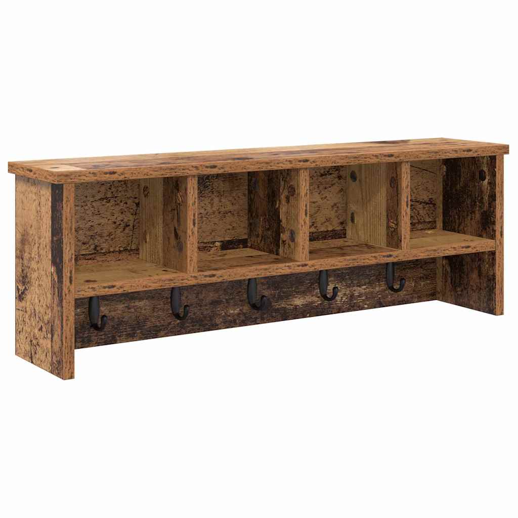vidaXL Răcător de paltoane montat pe perete Lemn vechi 75 x 16 x 26 cm vidaXL Răcător de paltoane montat pe perete Lemn vechi 75 x 16 x 26 cm