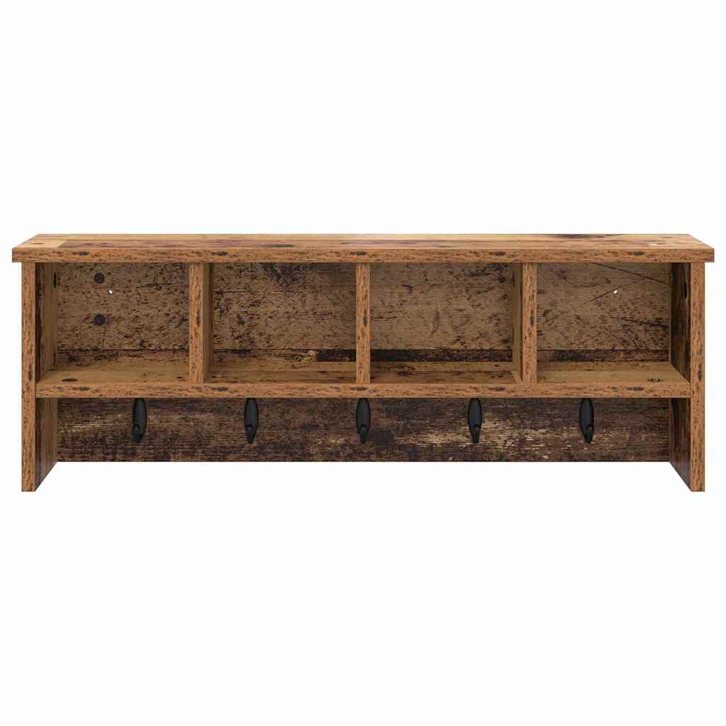 vidaXL Răcător de paltoane montat pe perete Lemn vechi 75 x 16 x 26 cm vidaXL Răcător de paltoane montat pe perete Lemn vechi 75 x 16 x 26 cm