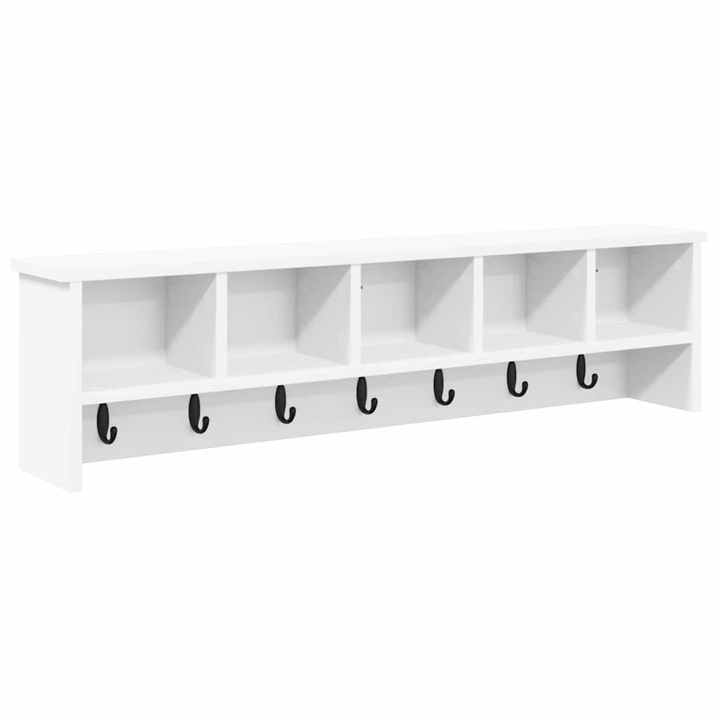 vidaXL Răcător de paltoane montat pe perete Alb 100 x 16 x 26 cm