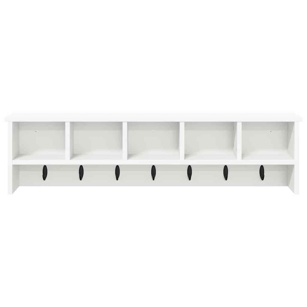 vidaXL Răcător de paltoane montat pe perete Alb 100 x 16 x 26 cm