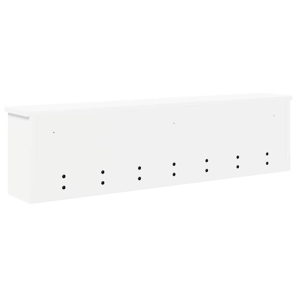vidaXL Răcător de paltoane montat pe perete Alb 100 x 16 x 26 cm