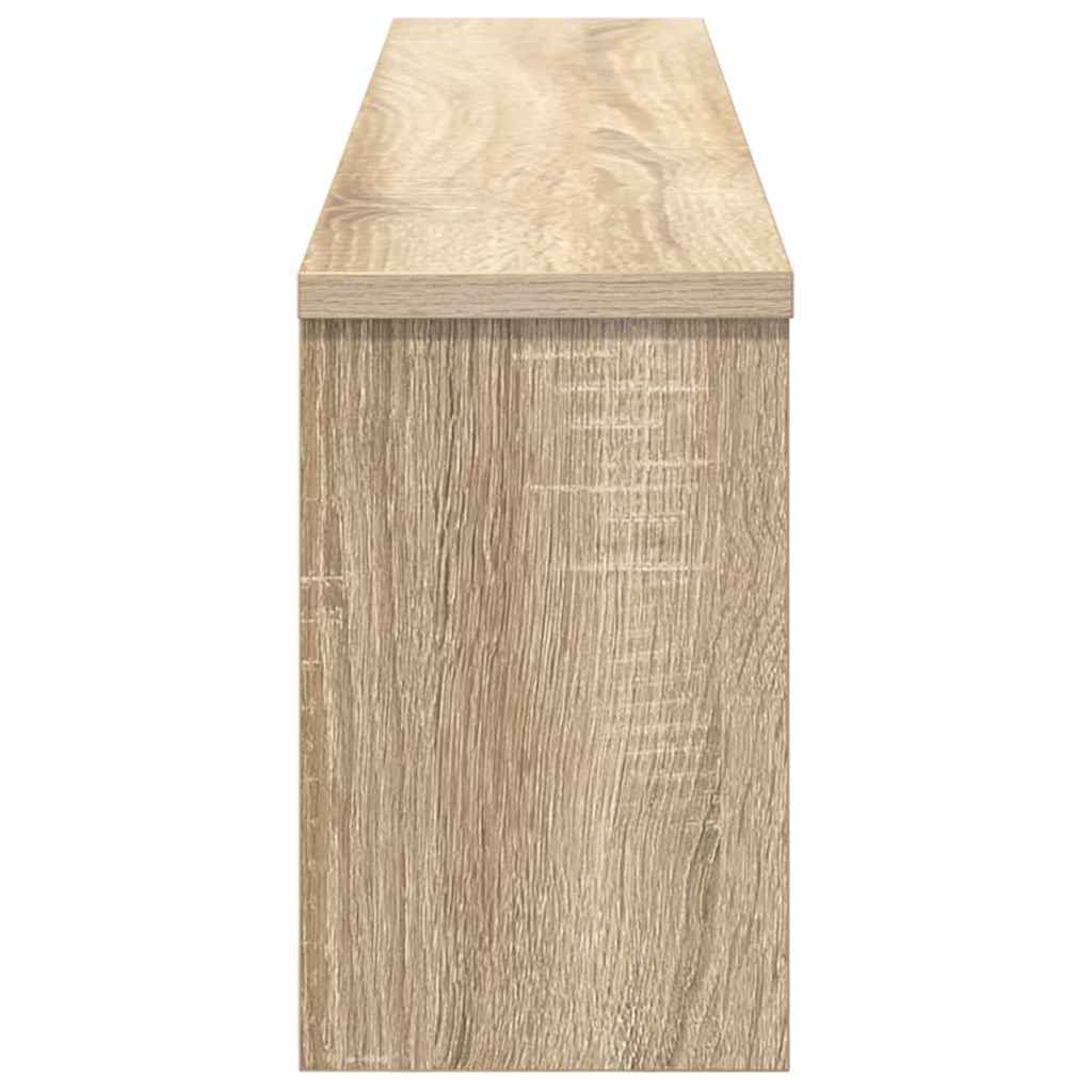 vidaXL Răcător de paltoane montat pe perete cu raft Stejar sonoma vidaXL Răcător de paltoane montat pe perete cu raft Stejar sonoma