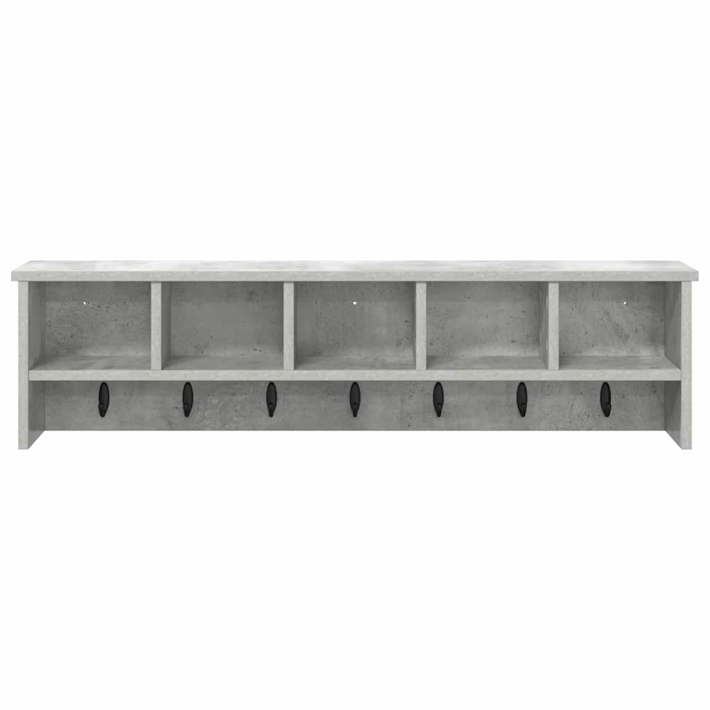 vidaXL Răcător de paltoane montat pe perete Gri beton 100 x 16 x 26 cm vidaXL Răcător de paltoane montat pe perete Gri beton 100 x 16 x 26 cm