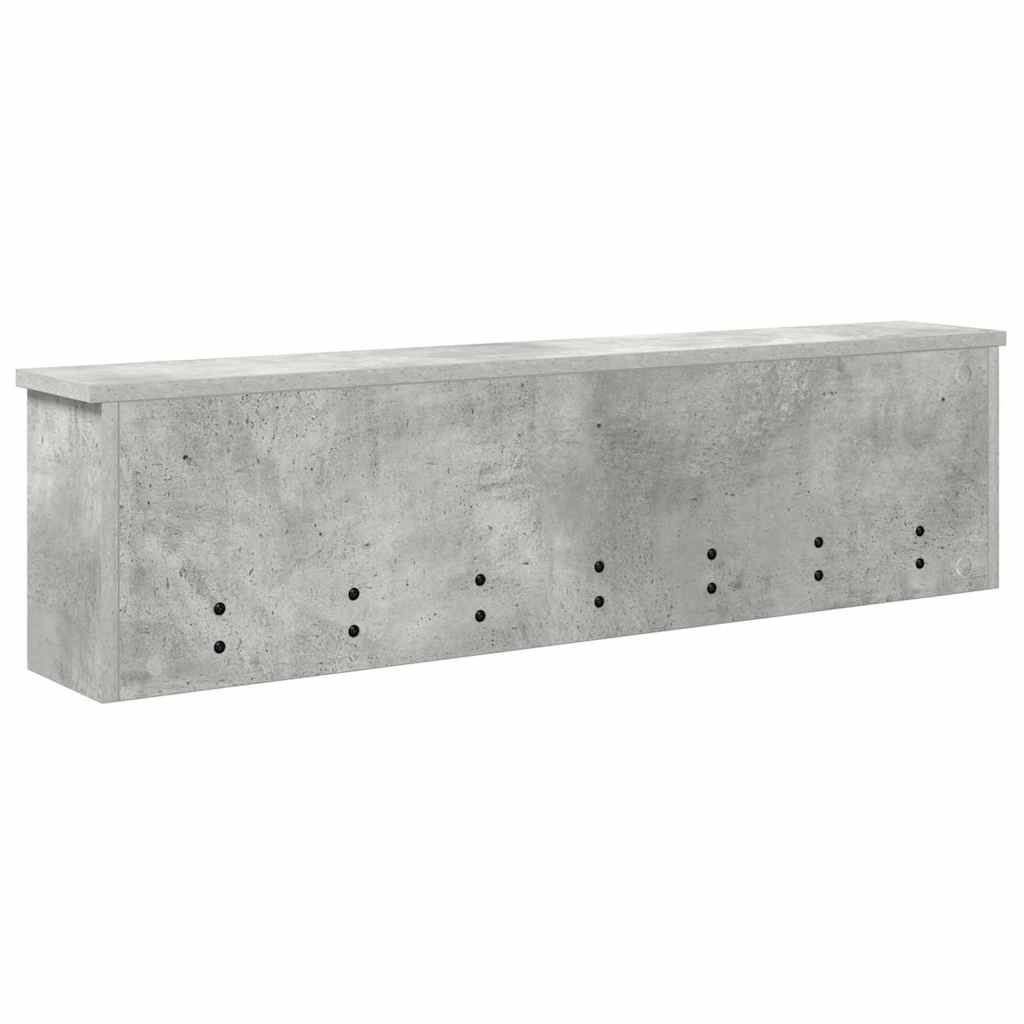 vidaXL Răcător de paltoane montat pe perete Gri beton 100 x 16 x 26 cm vidaXL Răcător de paltoane montat pe perete Gri beton 100 x 16 x 26 cm