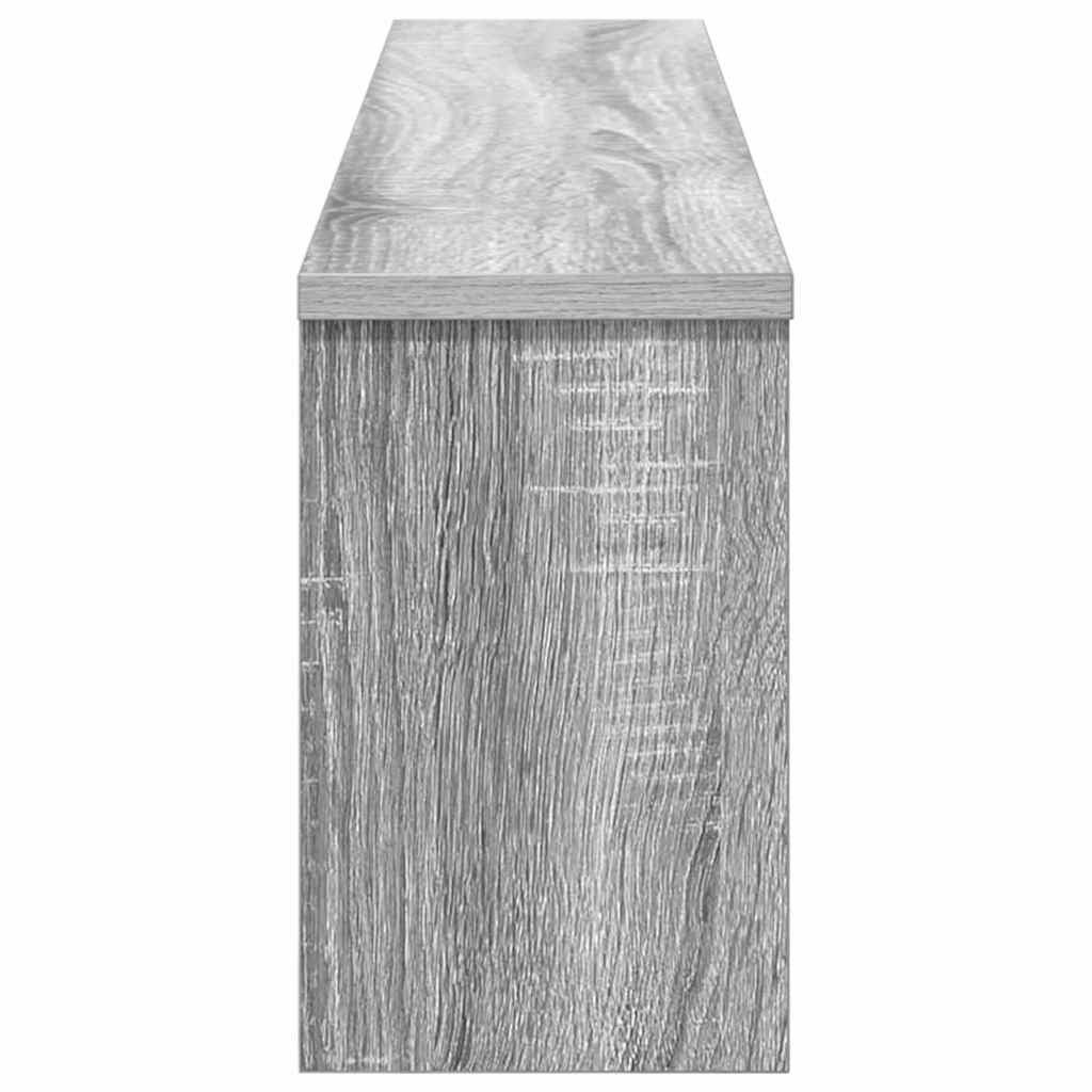 vidaXL Răcător de paltoane montat pe perete cu raft sonoma gri vidaXL Răcător de paltoane montat pe perete cu raft sonoma gri