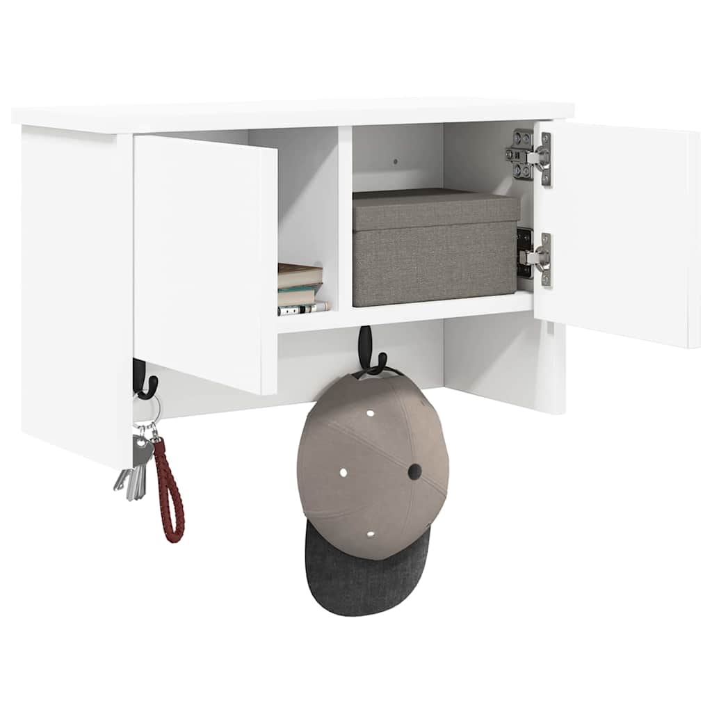 vidaXL Răcător de paltoane montat pe perete cu ușă Alb 50 x 20 x 30 cm vidaXL Răcător de paltoane montat pe perete cu ușă Alb 50 x 20 x 30 cm