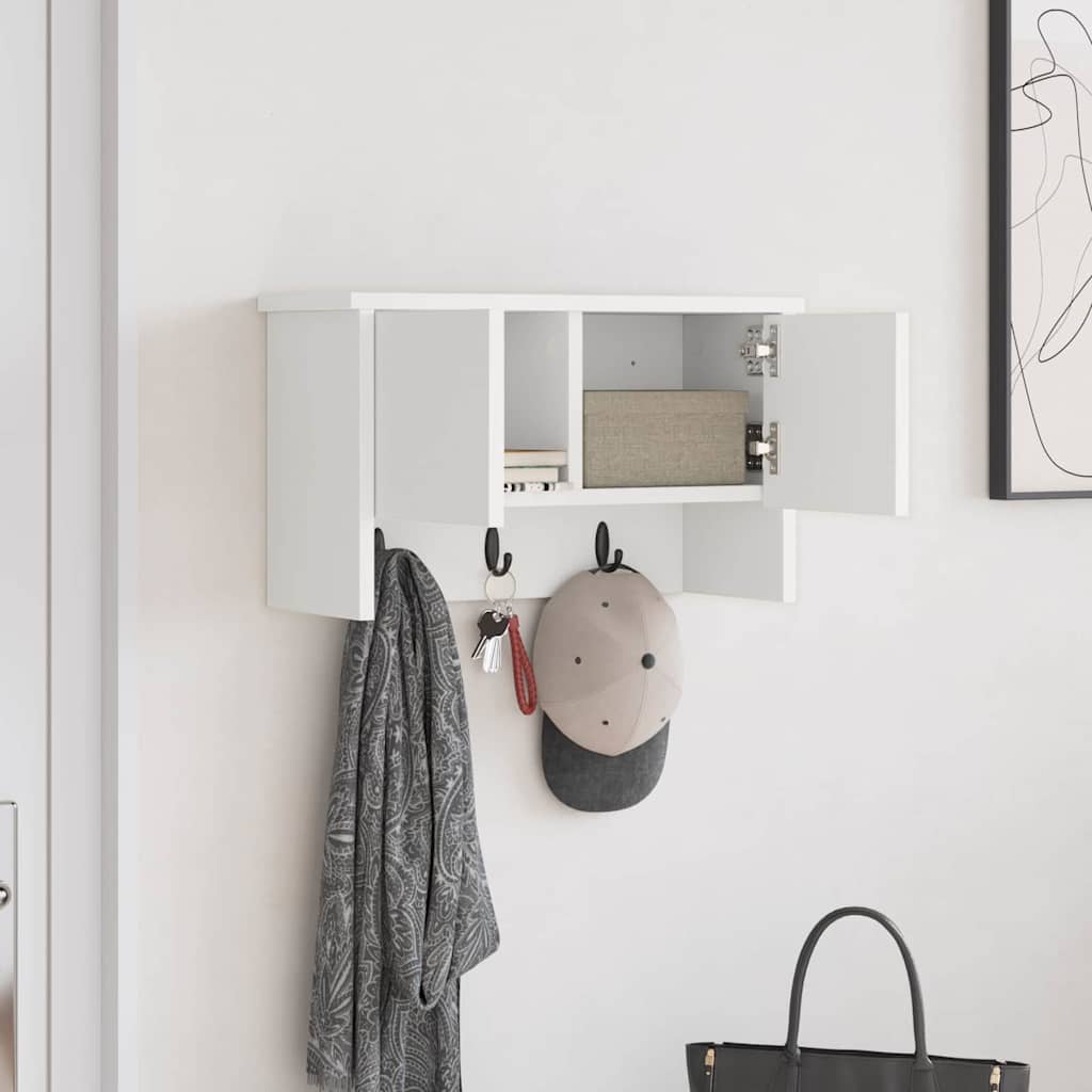 vidaXL Răcător de paltoane montat pe perete cu ușă Alb 50 x 20 x 30 cm vidaXL Răcător de paltoane montat pe perete cu ușă Alb 50 x 20 x 30 cm