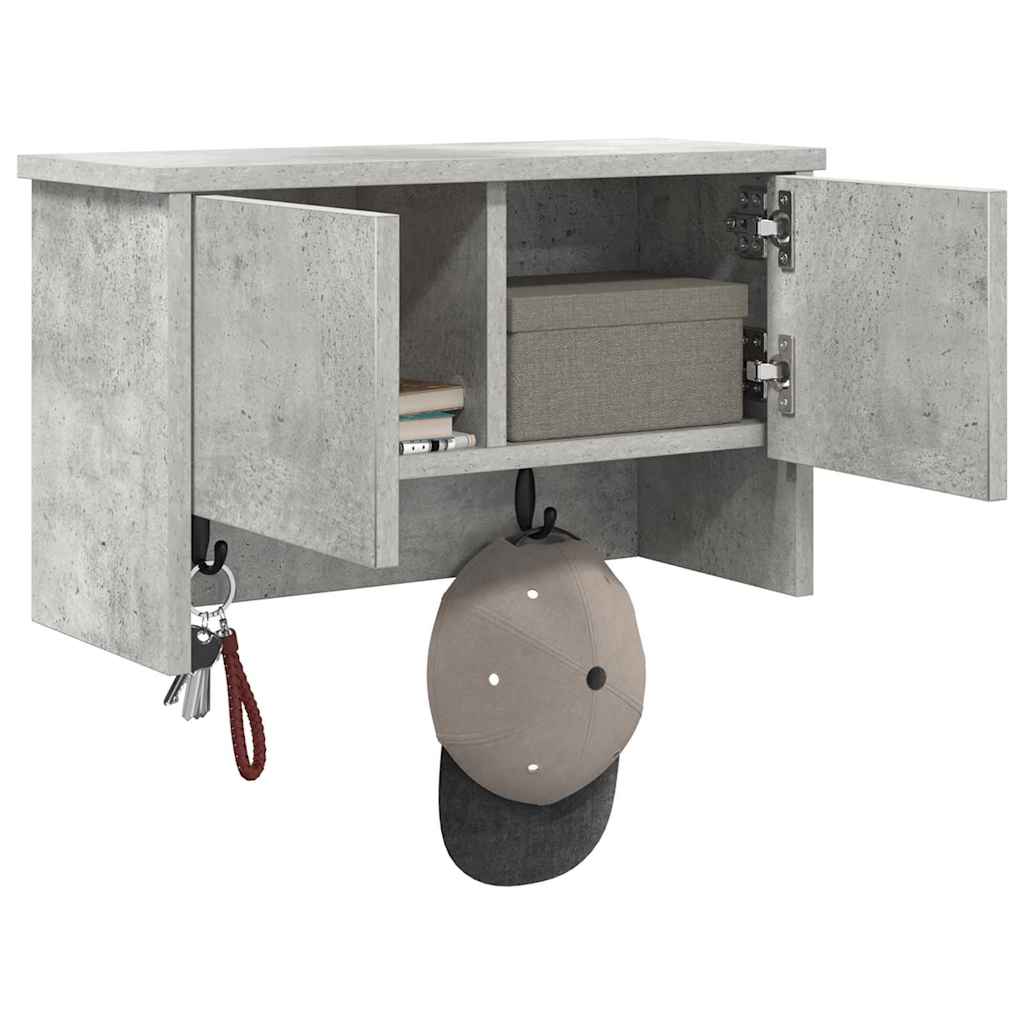 vidaXL Răcător de paltoane montat pe perete Gri beton 50 x 20 x 30 cm vidaXL Răcător de paltoane montat pe perete Gri beton 50 x 20 x 30 cm