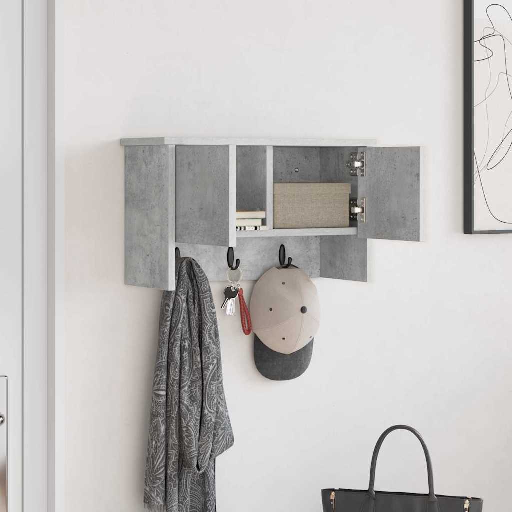 vidaXL Răcător de paltoane montat pe perete Gri beton 50 x 20 x 30 cm vidaXL Răcător de paltoane montat pe perete Gri beton 50 x 20 x 30 cm
