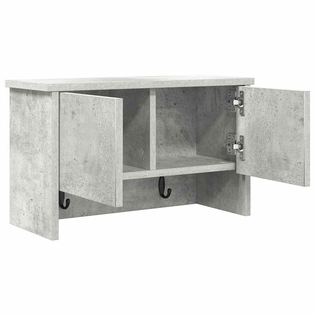 vidaXL Răcător de paltoane montat pe perete Gri beton 50 x 20 x 30 cm vidaXL Răcător de paltoane montat pe perete Gri beton 50 x 20 x 30 cm