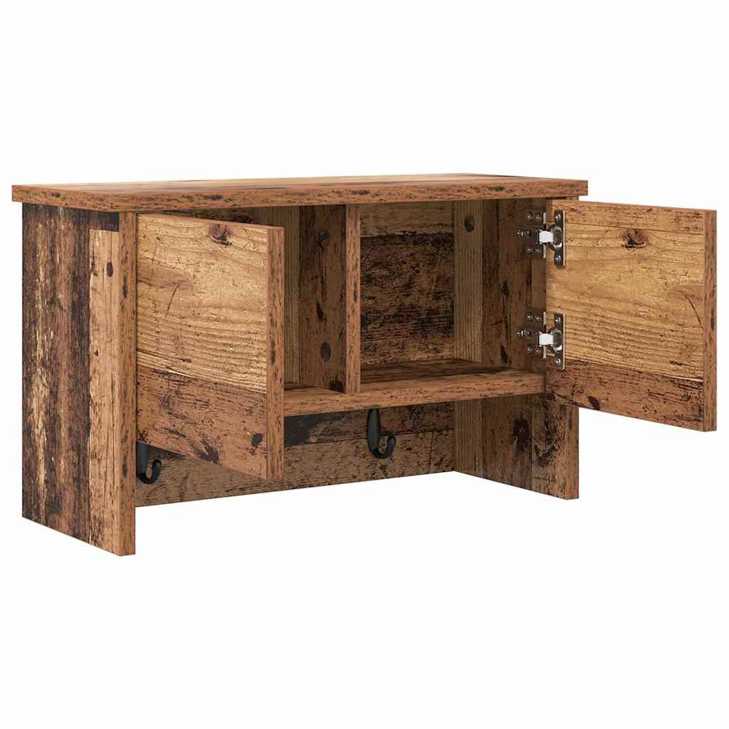 vidaXL Răcător de paltoane montat pe perete Lemn vechi 50 x 20 x 30 cm vidaXL Răcător de paltoane montat pe perete Lemn vechi 50 x 20 x 30 cm
