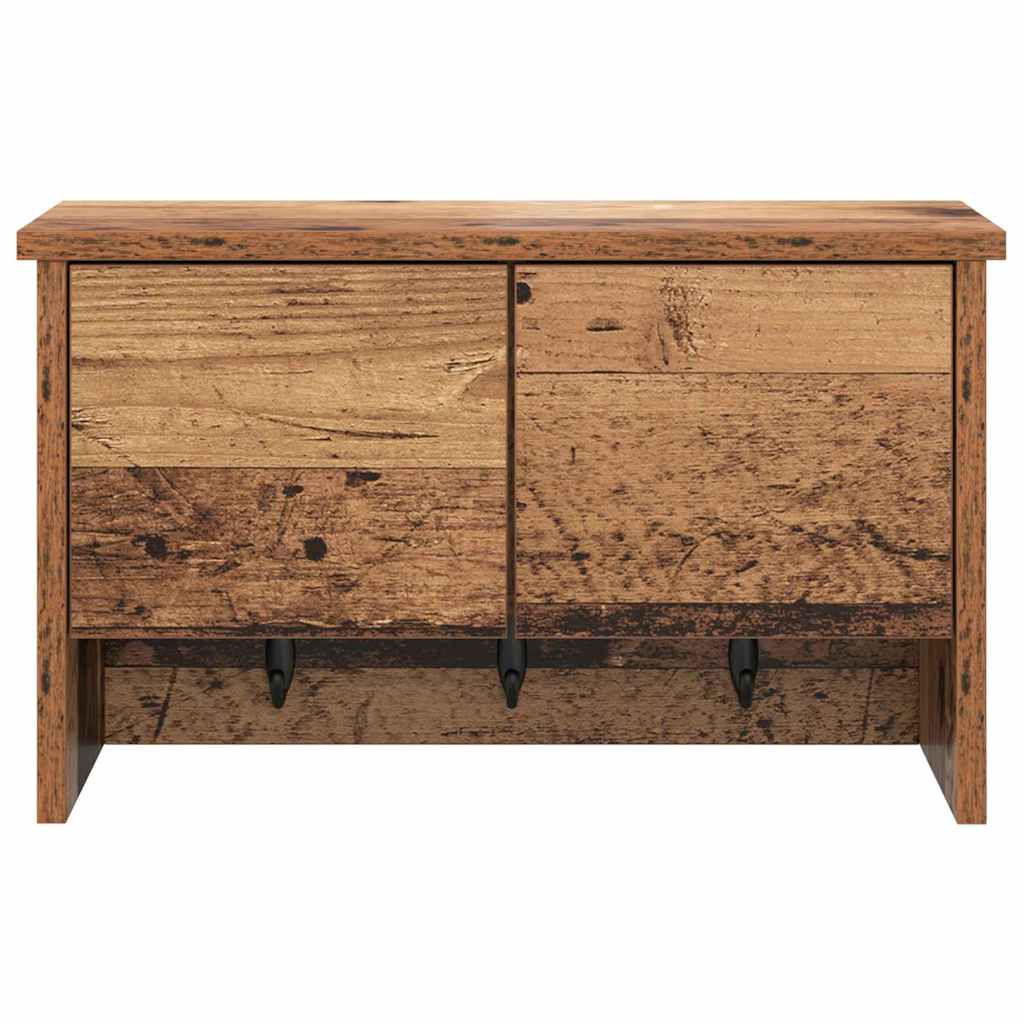 vidaXL Răcător de paltoane montat pe perete Lemn vechi 50 x 20 x 30 cm vidaXL Răcător de paltoane montat pe perete Lemn vechi 50 x 20 x 30 cm