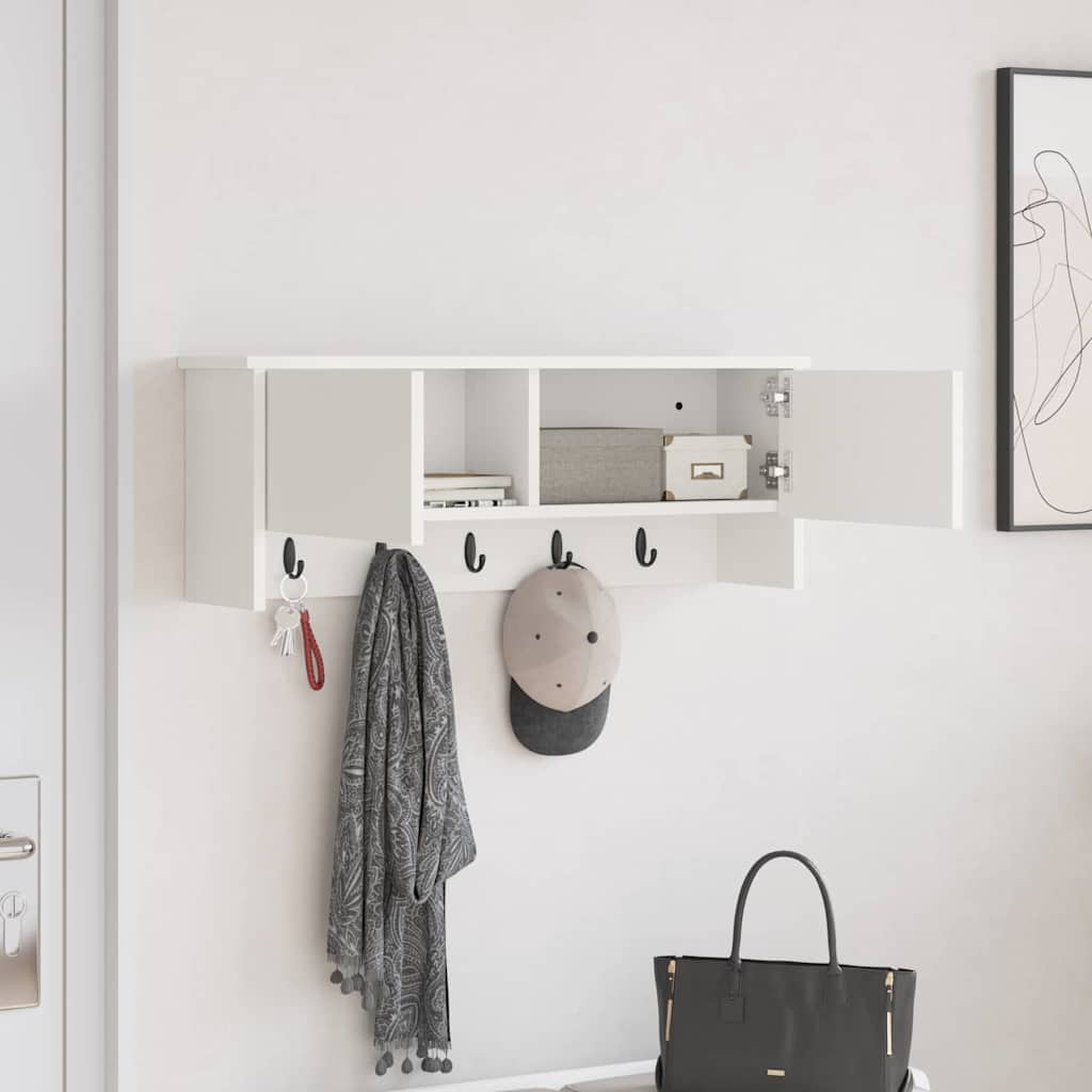 vidaXL Răcător de paltoane montat pe perete cu ușă Alb 80 x 20 x 30 cm vidaXL Răcător de paltoane montat pe perete cu ușă Alb 80 x 20 x 30 cm