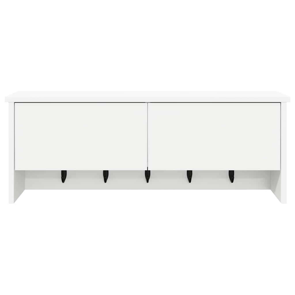 vidaXL Răcător de paltoane montat pe perete cu ușă Alb 80 x 20 x 30 cm vidaXL Răcător de paltoane montat pe perete cu ușă Alb 80 x 20 x 30 cm