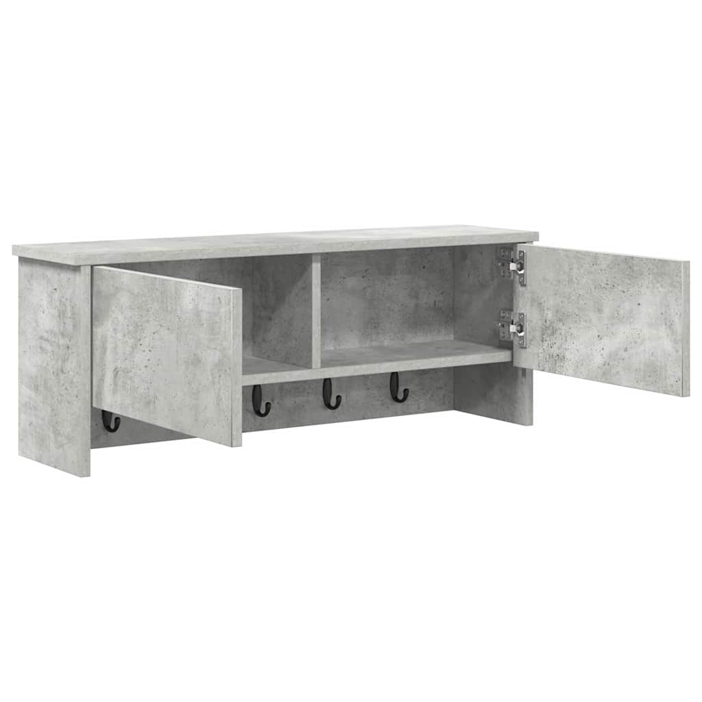 vidaXL Răcător de paltoane montat pe perete Gri beton 80 x 20 x 30 cm vidaXL Răcător de paltoane montat pe perete Gri beton 80 x 20 x 30 cm
