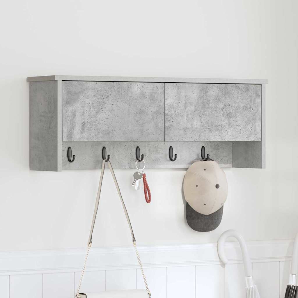 vidaXL Răcător de paltoane montat pe perete Gri beton 80 x 20 x 30 cm vidaXL Răcător de paltoane montat pe perete Gri beton 80 x 20 x 30 cm