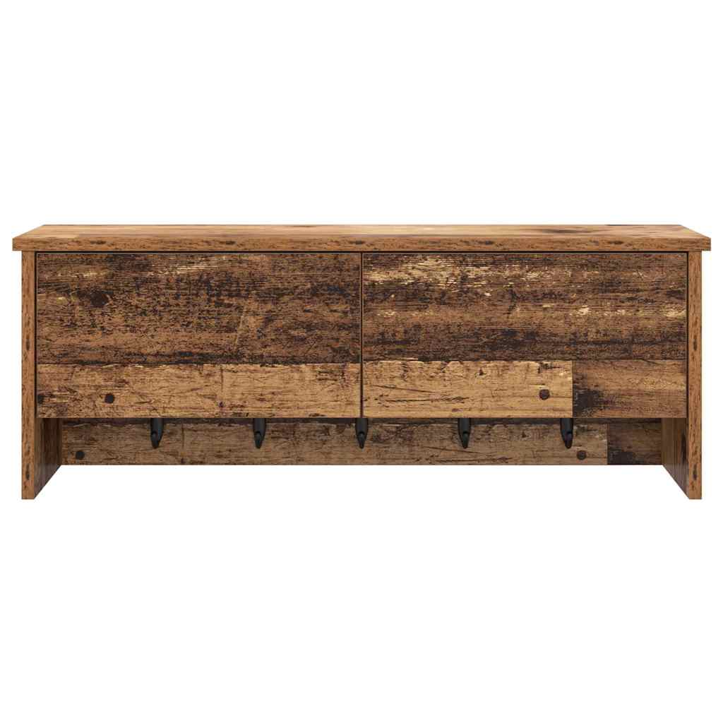 vidaXL Răcător de paltoane montat pe perete Lemn vechi 80 x 20 x 30 cm vidaXL Răcător de paltoane montat pe perete Lemn vechi 80 x 20 x 30 cm