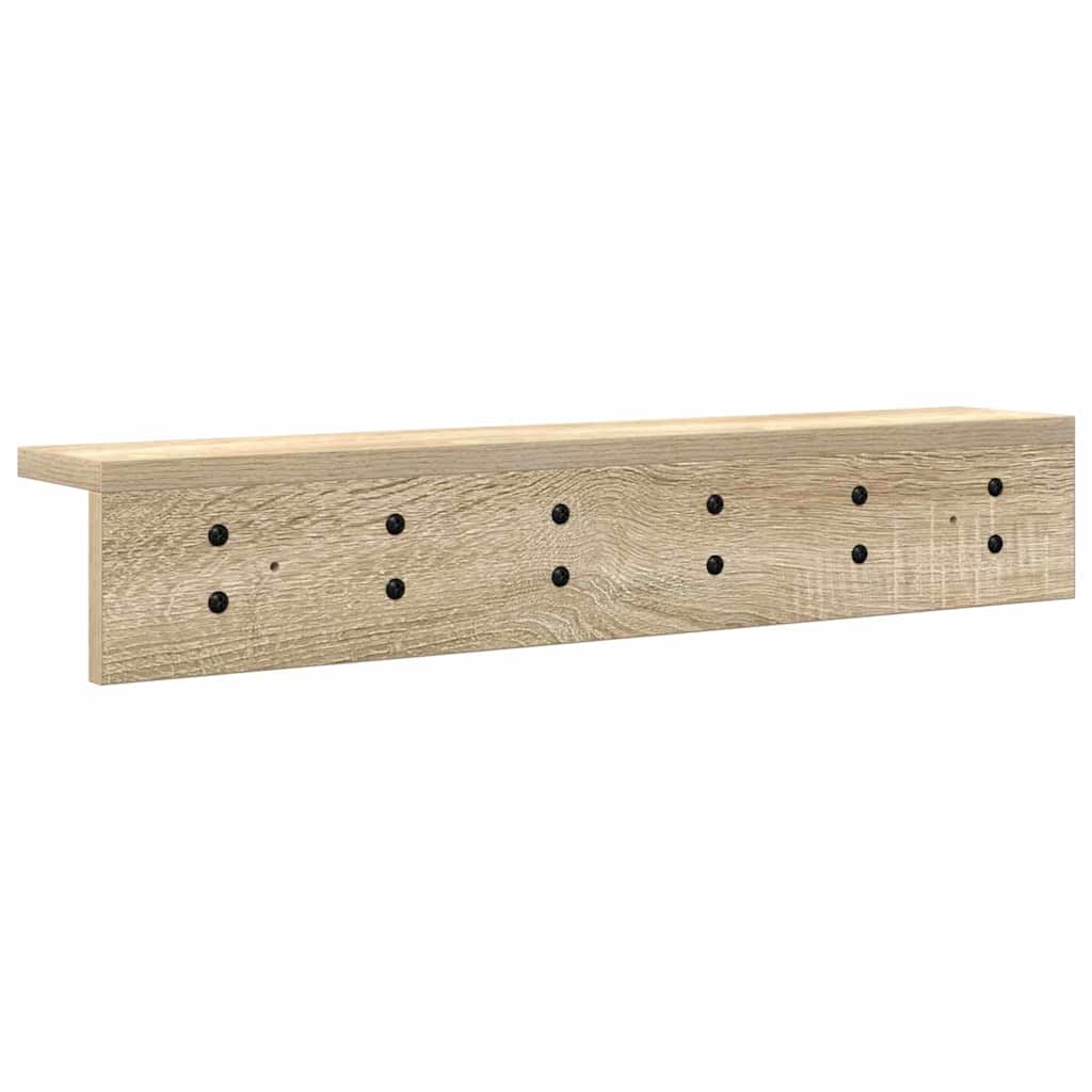 vidaXL Răcător de paltoane montat pe perete cu raft Stejar sonoma vidaXL Răcător de paltoane montat pe perete cu raft Stejar sonoma