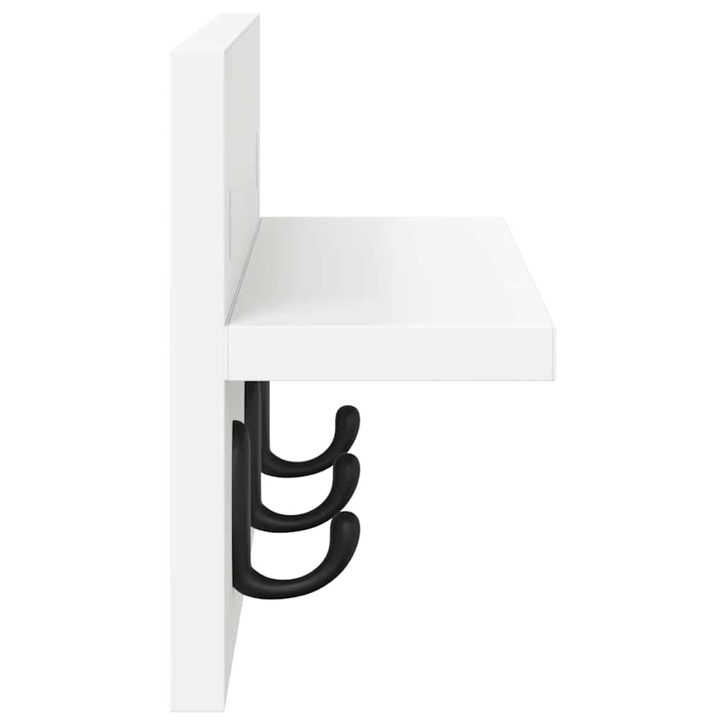 vidaXL Răcător de paltoane montat pe perete Alb 40 x 10.5 x 18 cm