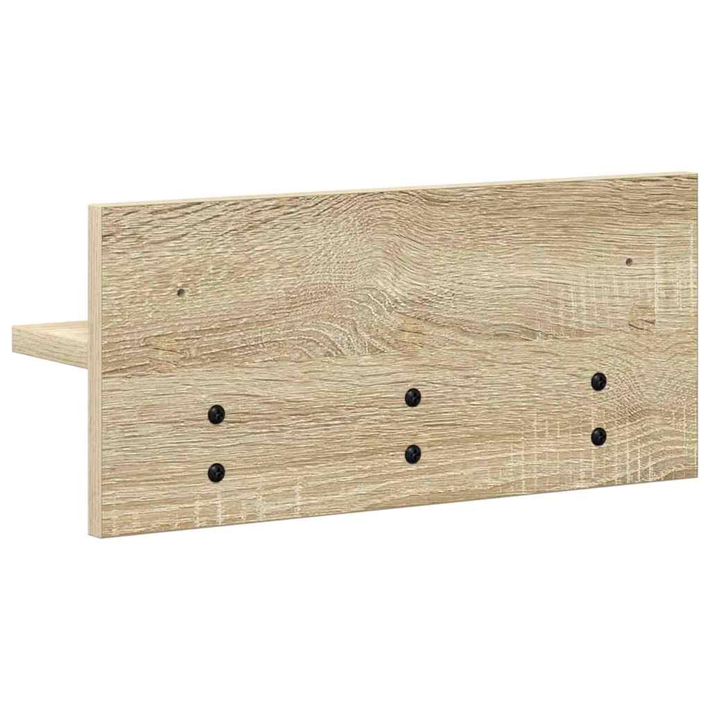 vidaXL Răcător de paltoane montat pe perete cu raft Stejar sonoma vidaXL Răcător de paltoane montat pe perete cu raft Stejar sonoma