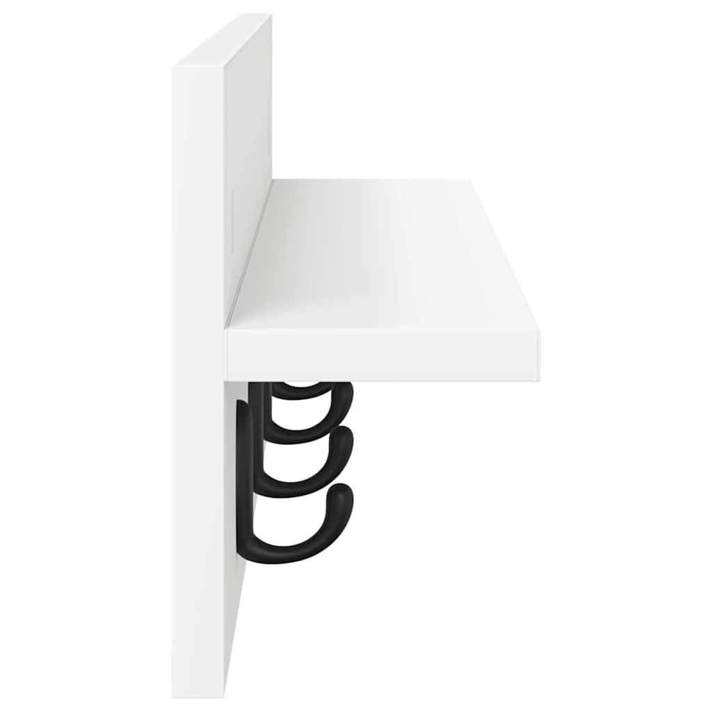 vidaXL Răcător de paltoane montat pe perete Alb 60 x 10.5 x 18 cm
