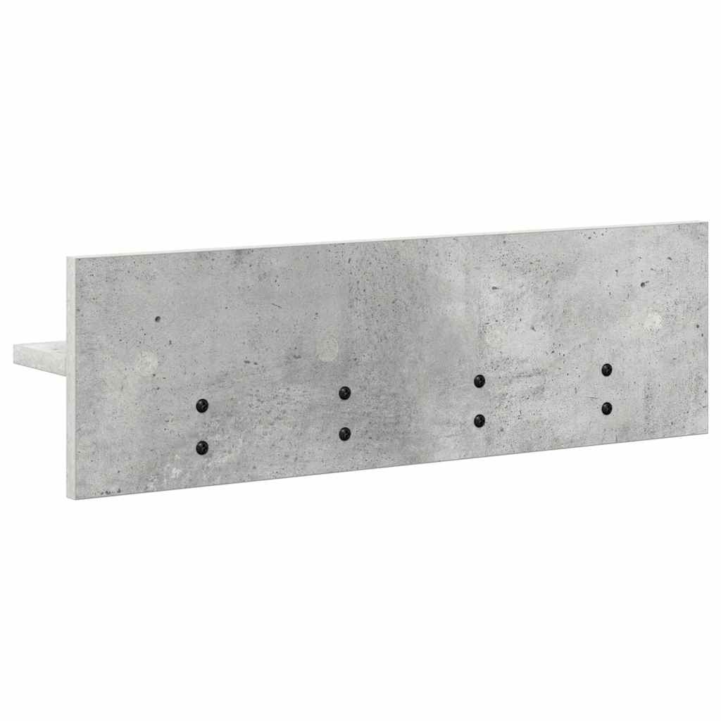 vidaXL Răcător de paltoane montat pe perete cu raft Gri beton