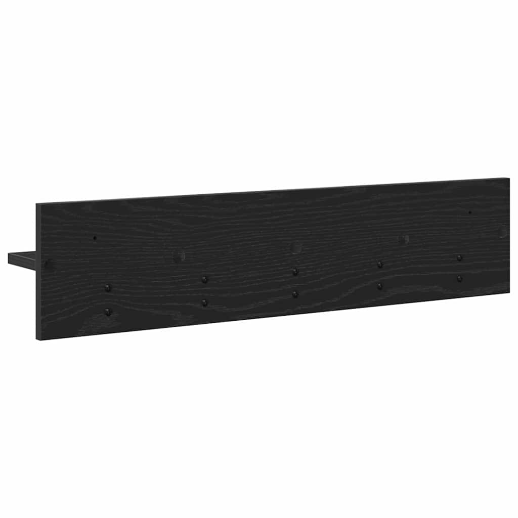 vidaXL Răcător de paltoane montat pe perete cu raft Stejar negru vidaXL Răcător de paltoane montat pe perete cu raft Stejar negru