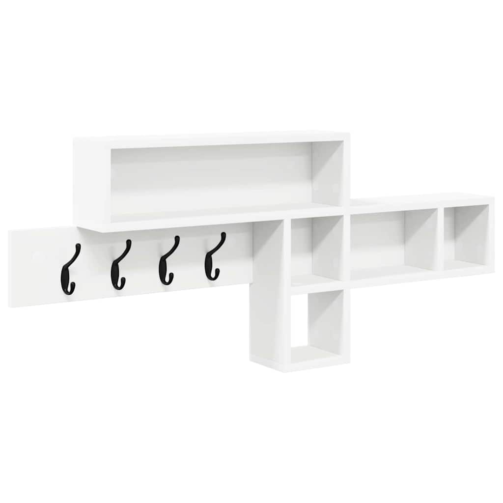 vidaXL Răcător de paltoane montat pe perete Alb 100 x 12 x 43.5 cm