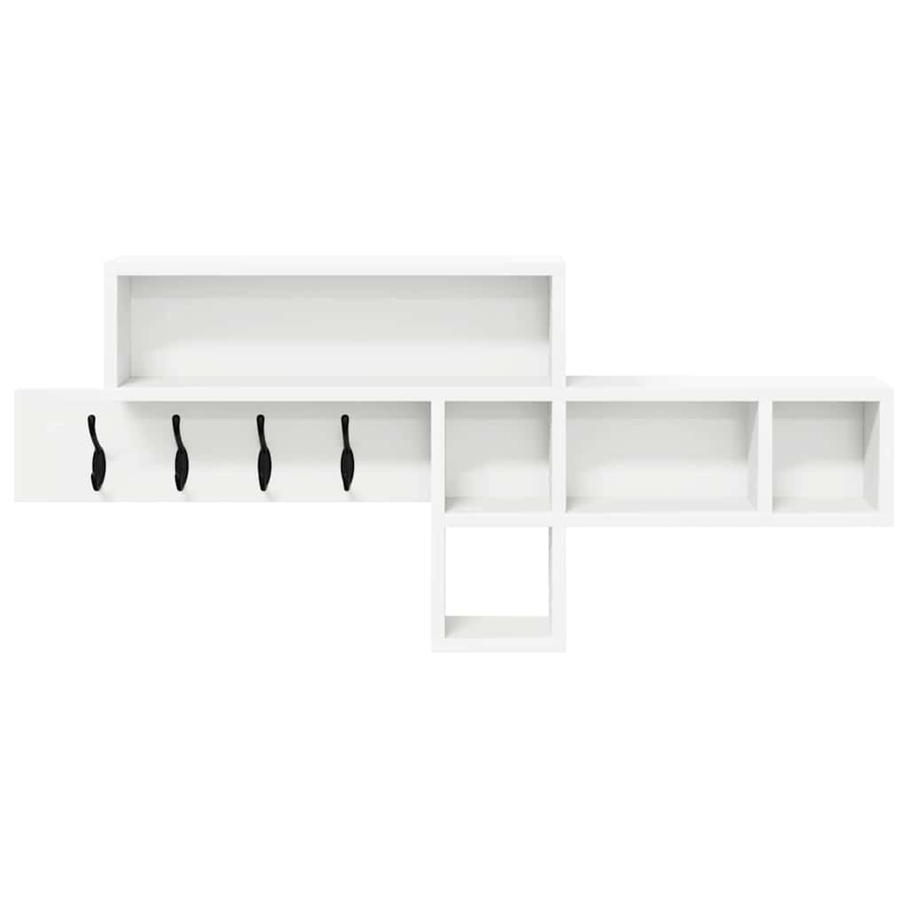 vidaXL Răcător de paltoane montat pe perete Alb 100 x 12 x 43.5 cm