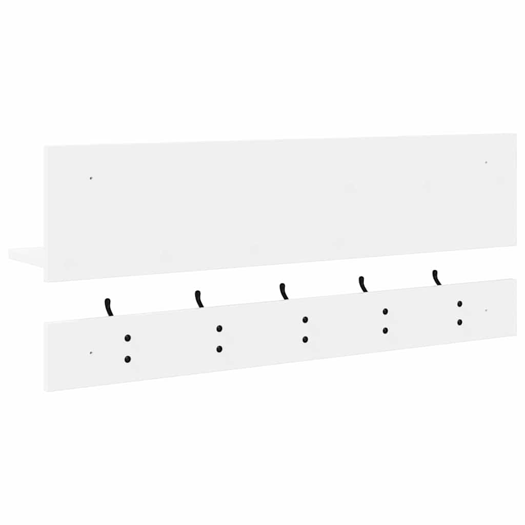 vidaXL Răcător de paltoane montat pe perete Alb 90 x 15 x 36 cm vidaXL Răcător de paltoane montat pe perete Alb 90 x 15 x 36 cm