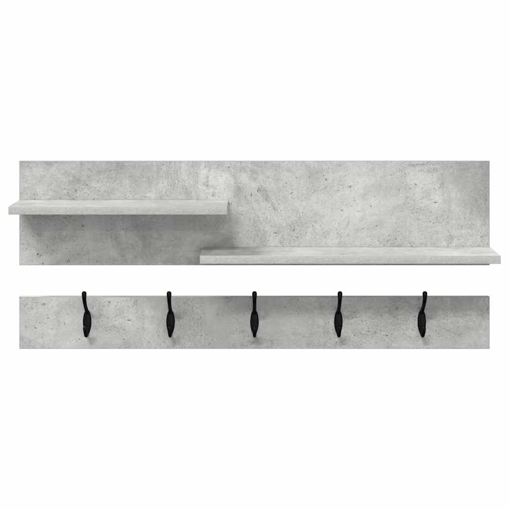 vidaXL Răcător de paltoane montat pe perete Gri beton 90 x 15 x 36 cm vidaXL Răcător de paltoane montat pe perete Gri beton 90 x 15 x 36 cm