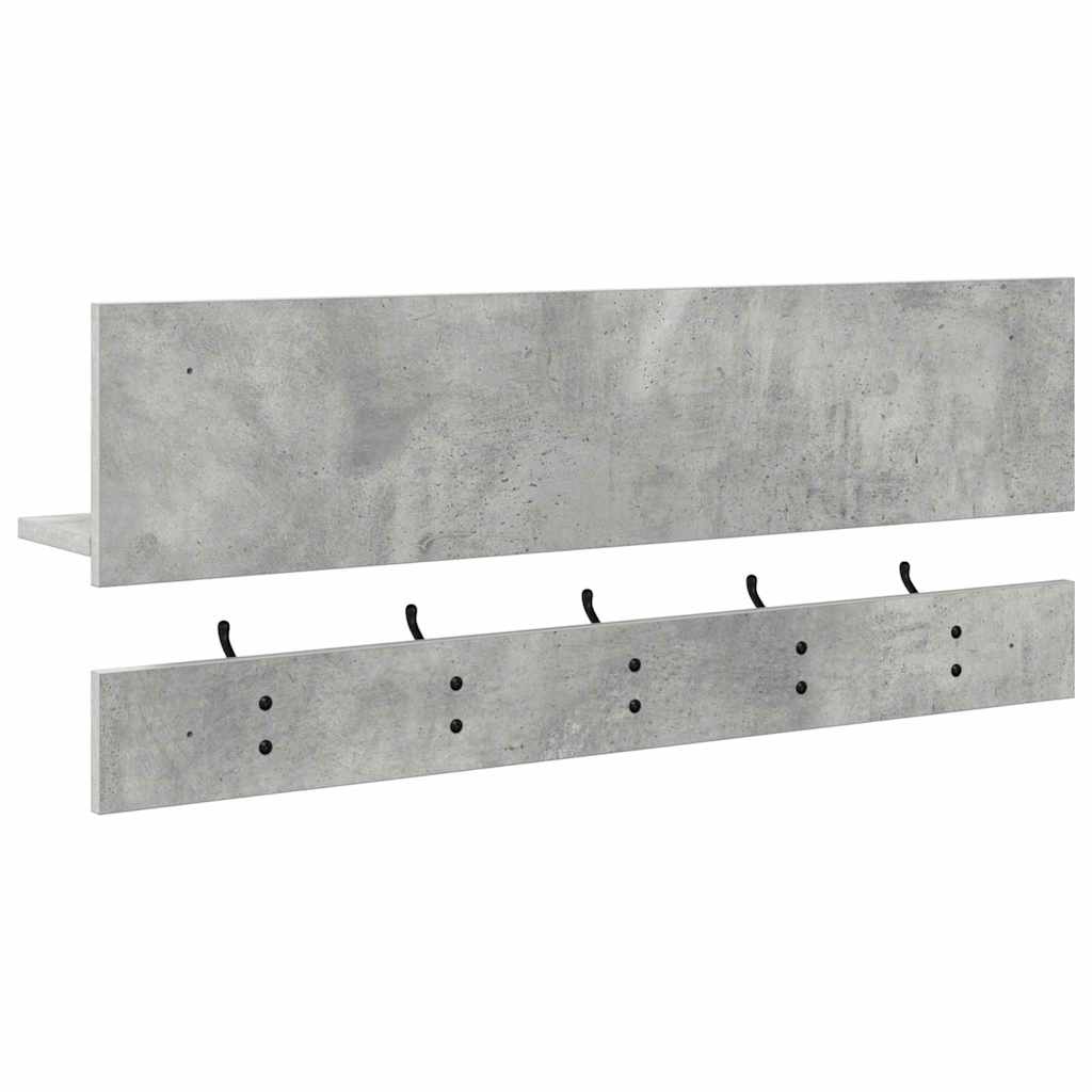 vidaXL Răcător de paltoane montat pe perete Gri beton 90 x 15 x 36 cm vidaXL Răcător de paltoane montat pe perete Gri beton 90 x 15 x 36 cm