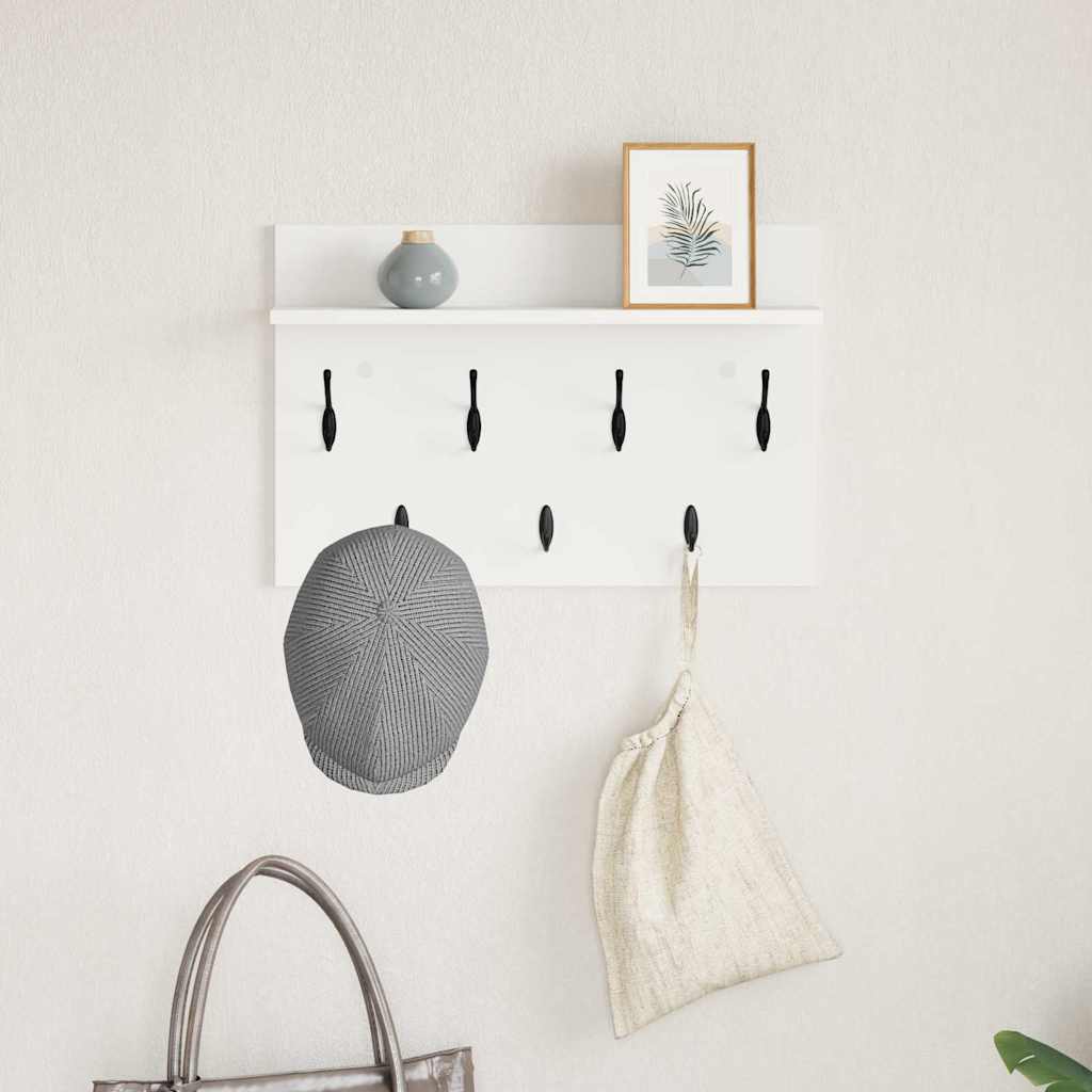 vidaXL Răcător de paltoane montat pe perete Alb 60 x 40 x 12 cm vidaXL Răcător de paltoane montat pe perete Alb 60 x 40 x 12 cm