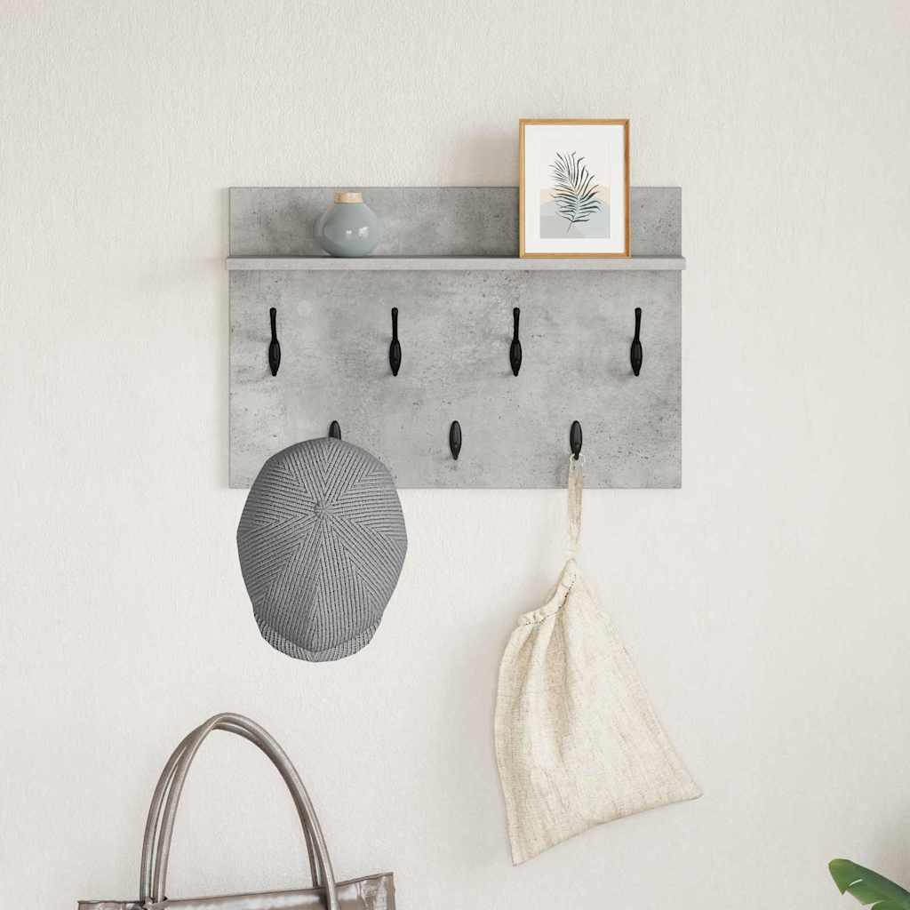 vidaXL Răcător de paltoane montat pe perete Gri beton 60 x 40 x 12 cm vidaXL Răcător de paltoane montat pe perete Gri beton 60 x 40 x 12 cm