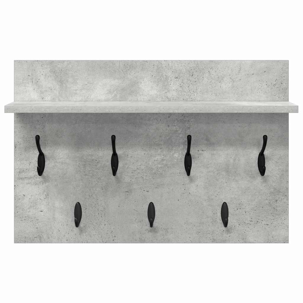 vidaXL Răcător de paltoane montat pe perete Gri beton 60 x 40 x 12 cm vidaXL Răcător de paltoane montat pe perete Gri beton 60 x 40 x 12 cm