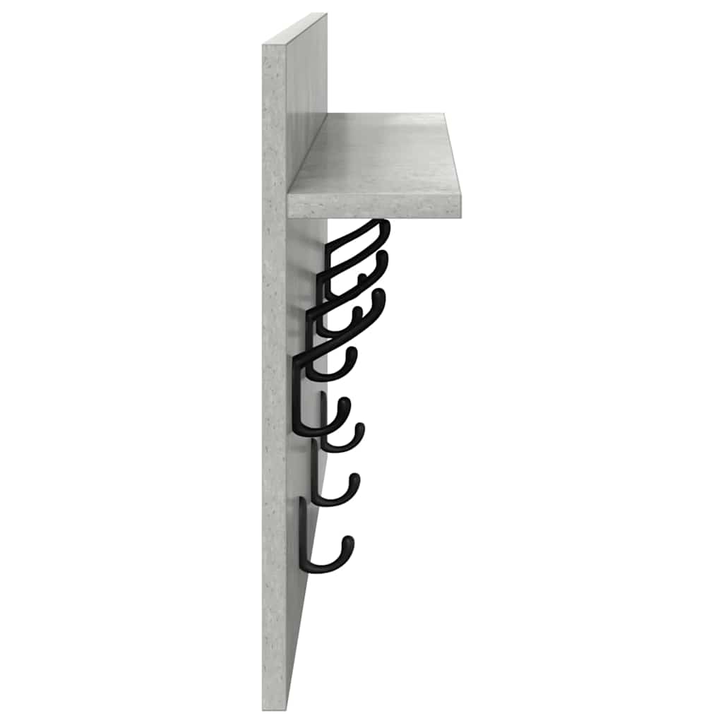 vidaXL Răcător de paltoane montat pe perete Gri beton 60 x 40 x 12 cm vidaXL Răcător de paltoane montat pe perete Gri beton 60 x 40 x 12 cm