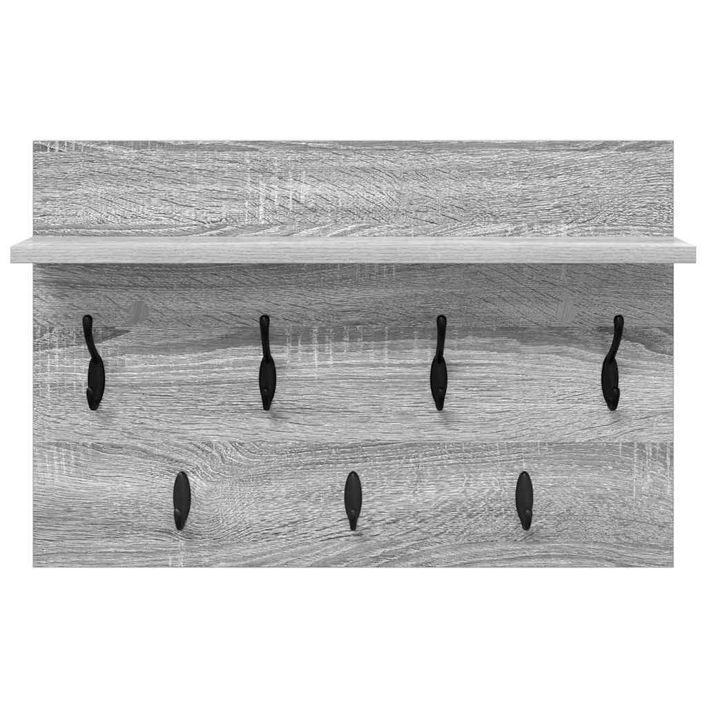 vidaXL Răcător de paltoane montat pe perete sonoma gri 60 x 40 x 12 cm vidaXL Răcător de paltoane montat pe perete sonoma gri 60 x 40 x 12 cm